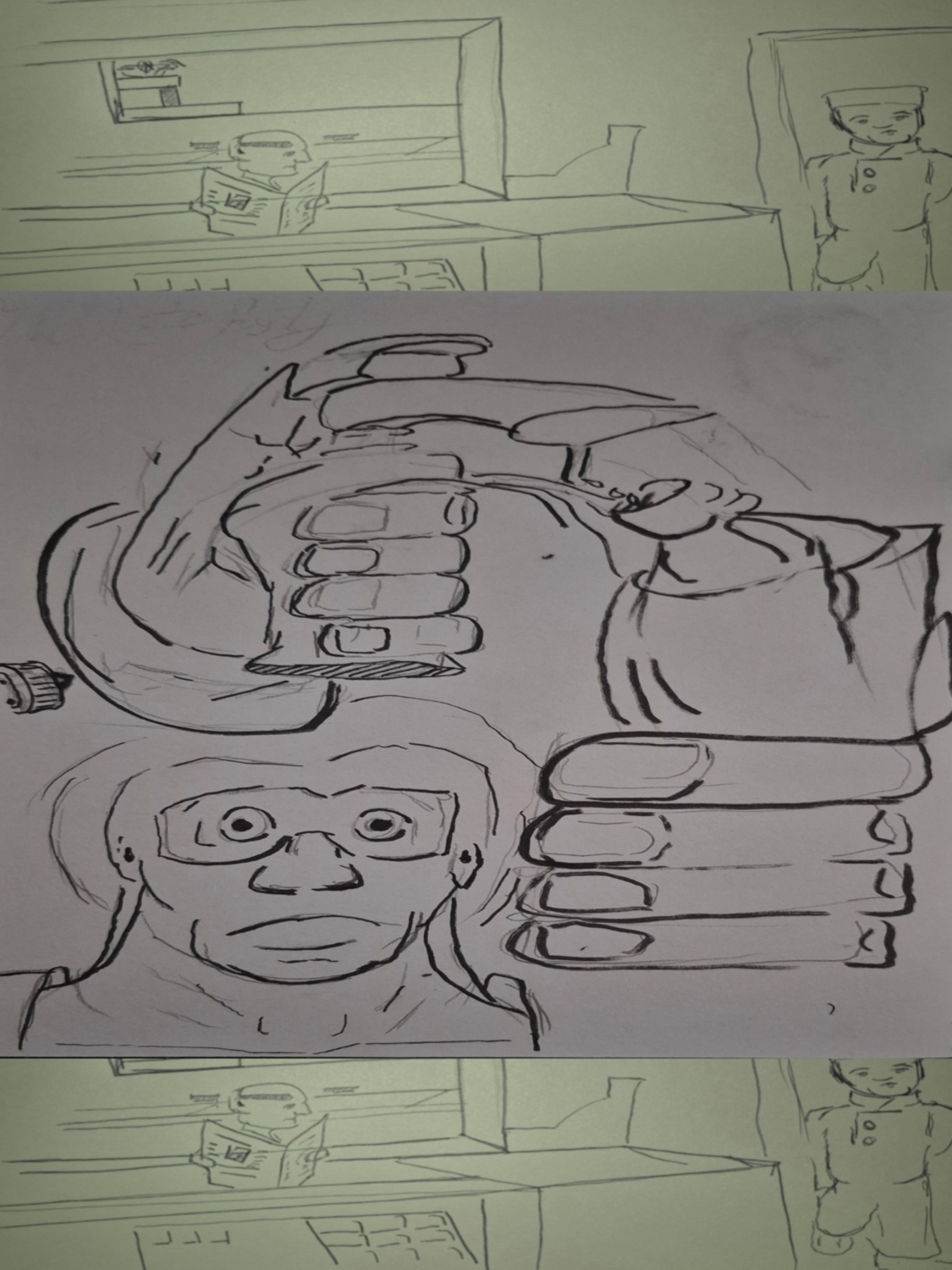 Inked Path: A Rifle Through, brings to mind, right?, comic art, comic strips, inkedpath, late to the party, puzzlement, Quibbles of the scribbles, the clone did it, used or not, webcomic.