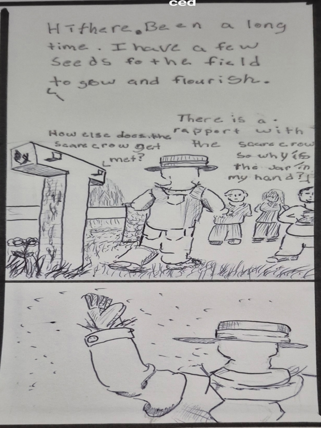 Inked path: Two Crowns Faced to The Crowd, comic art, comic strips, inkedpath, late to the party, puzzlement, Quibbles of the scribbles, the clone did it, used or not, webcomic.