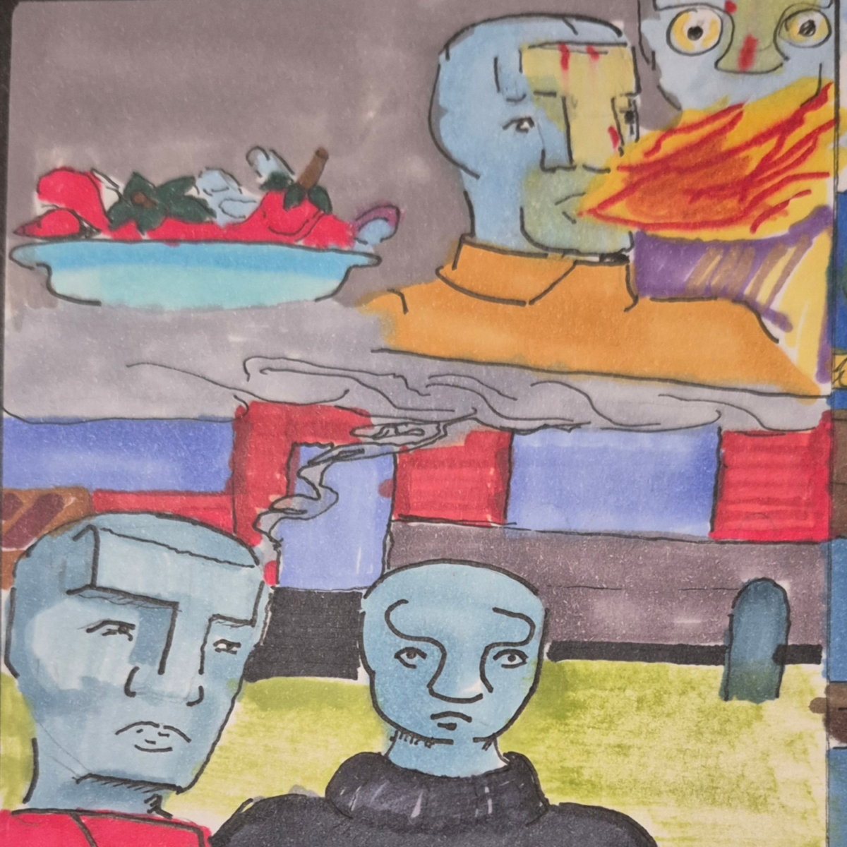 Inked Path: A murky depth and foggy view brings to mind, right?, comic art, comic strips, inkedpath, late to the party, puzzlement, Quibbles of the scribbles, the clone did it, used or not, webcomic.