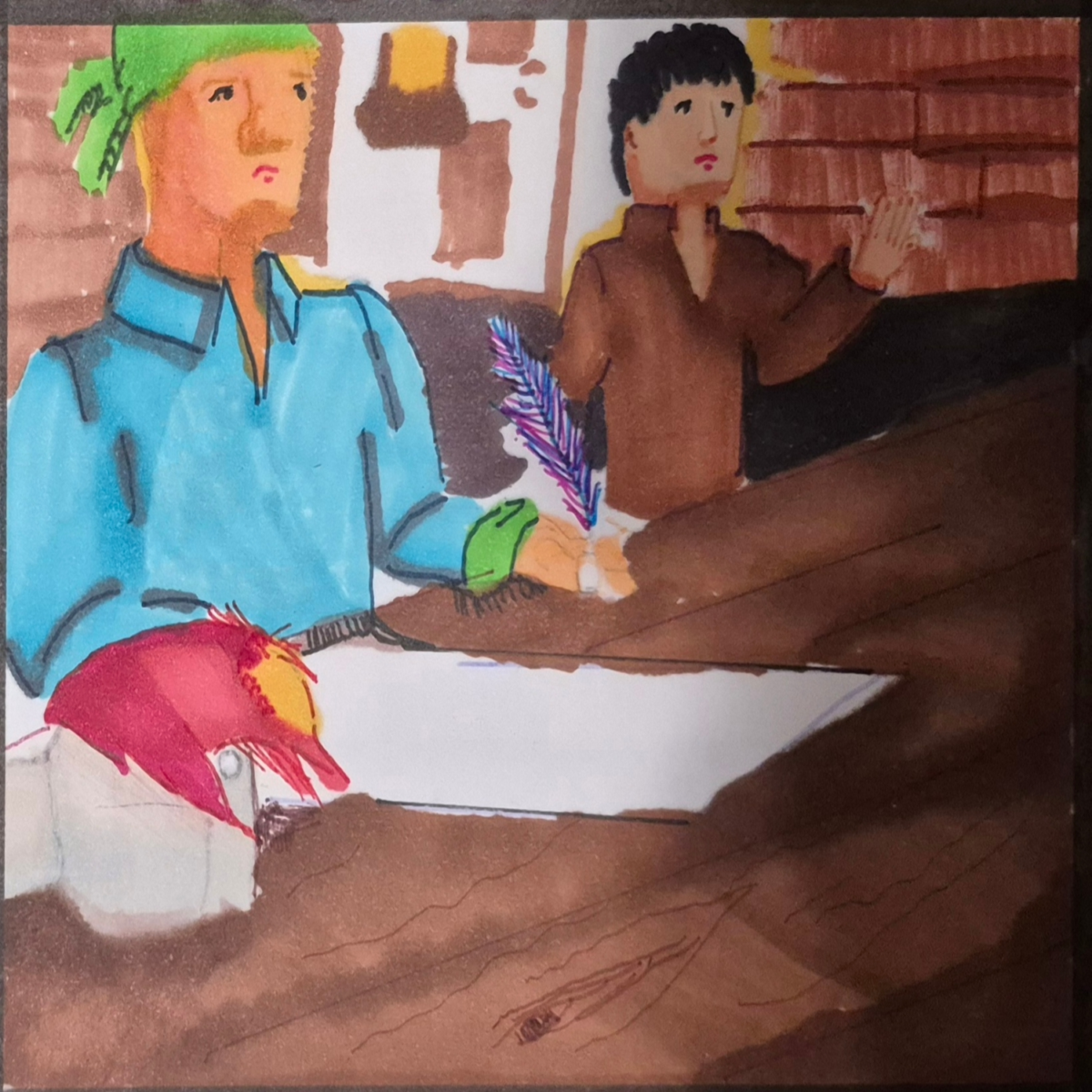 Inked Path: A murky depth and foggy view brings to mind, right?, comic art, comic strips, inkedpath, late to the party, puzzlement, Quibbles of the scribbles, the clone did it, used or not, webcomic.