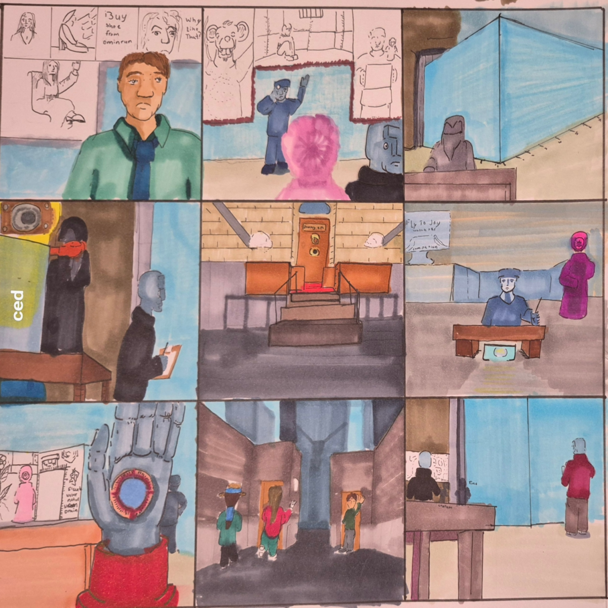 Inked Path: The flame of the rage is caged, how to clear, comic art, comic strips, inkedpath, Quibbles of the scribbles, the clone did it, webcomic, Away-ink, Late to the party, puzzlement, used or not