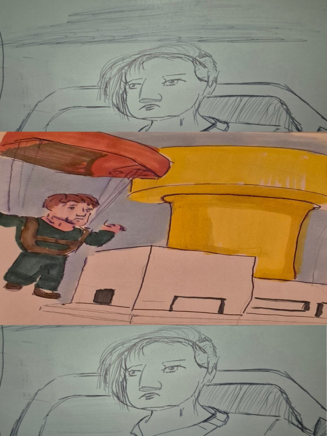 Inked Path: Negatives stacking, how to clear, comic art, comic strips, inkedpath, Quibbles of the scribbles, the clone did it, webcomic, Away-ink, Late to the party, puzzlement, used or not