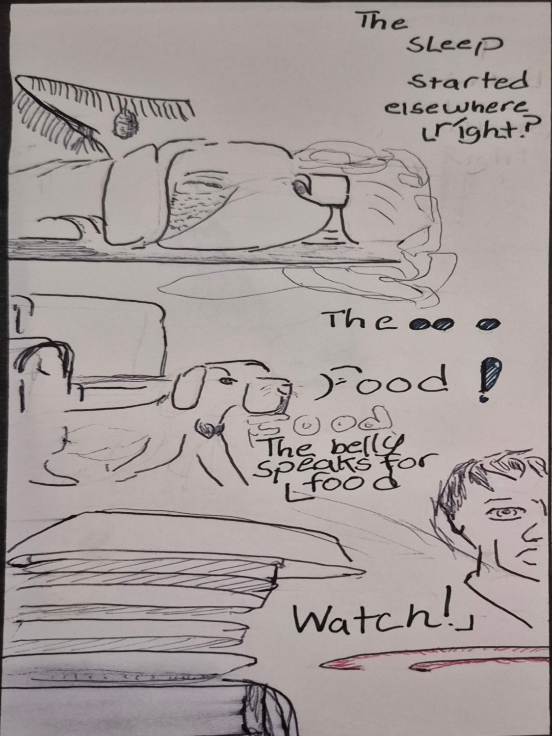 Inked Path: Negatives stacking, how to clear, comic art, comic strips, inkedpath, Quibbles of the scribbles, the clone did it, webcomic, Away-ink, Late to the party, puzzlement, used or not