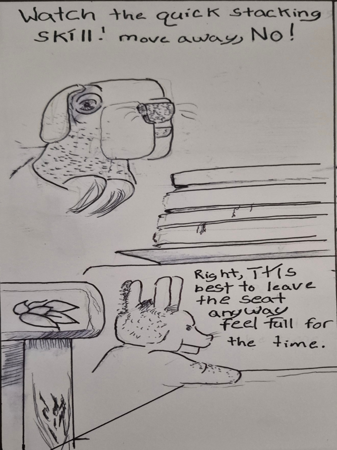 Inked Path: Negatives stacking, how to clear, comic art, comic strips, inkedpath, Quibbles of the scribbles, the clone did it, webcomic, Away-ink, Late to the party, puzzlement, used or not