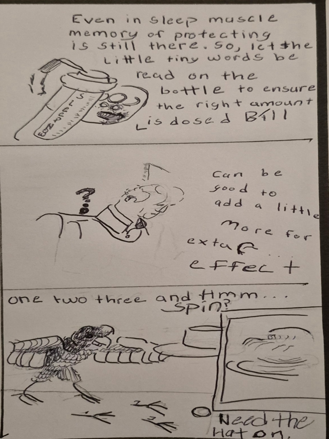 Inked Path: The flame of the rage is caged, how to clear, comic art, comic strips, inkedpath, Quibbles of the scribbles, the clone did it, webcomic, Away-ink, Late to the party, puzzlement, used or not