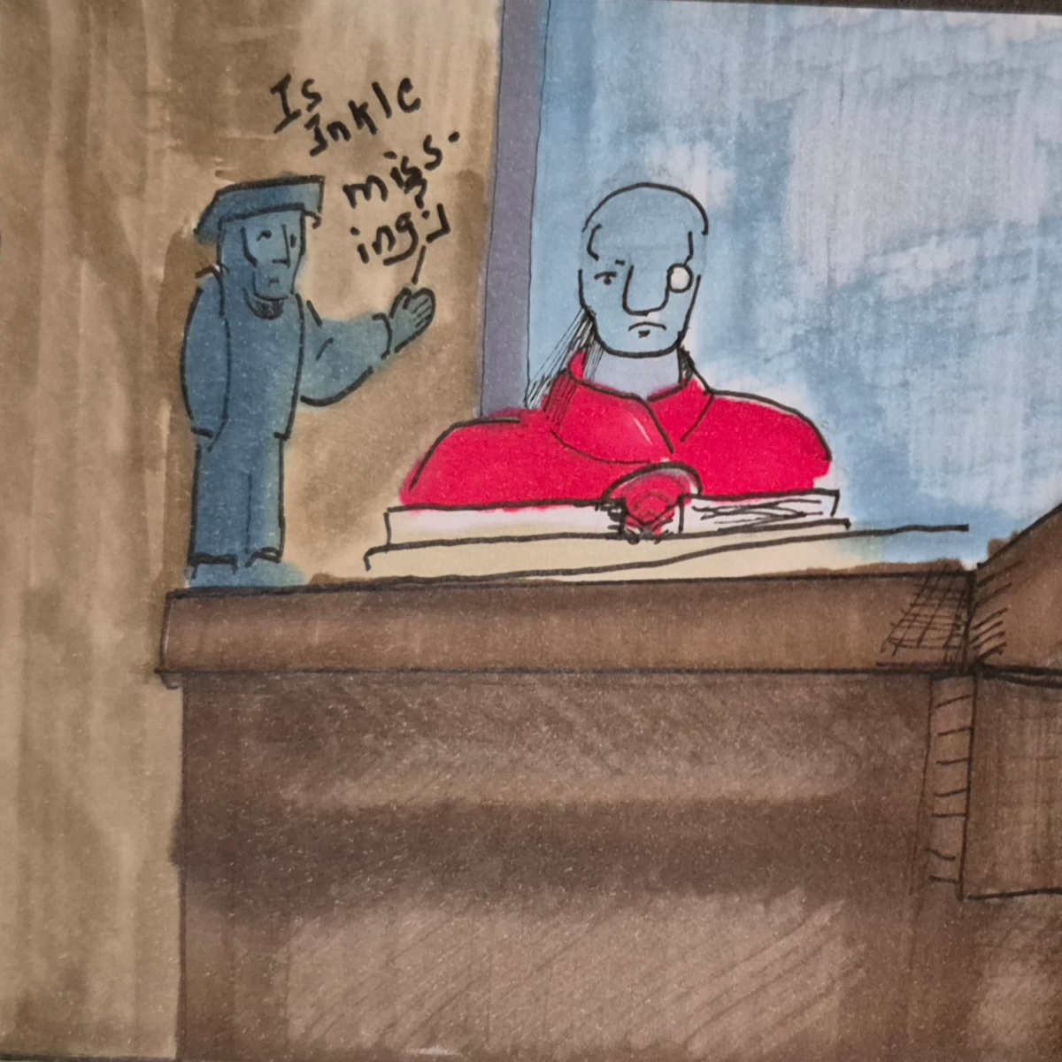 Inked Path: Negatives stacking, how to clear, comic art, comic strips, inkedpath, Quibbles of the scribbles, the clone did it, webcomic, Away-ink, Late to the party, puzzlement, used or not