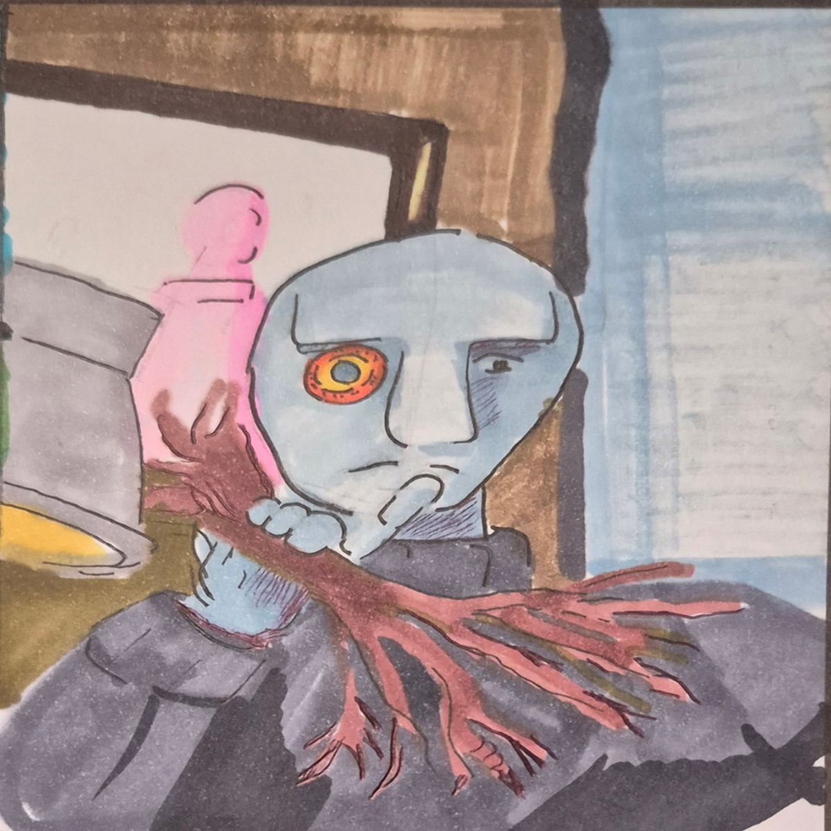 Inked Path: The flame of the rage is caged, how to clear, comic art, comic strips, inkedpath, Quibbles of the scribbles, the clone did it, webcomic, Away-ink, Late to the party, puzzlement, used or not