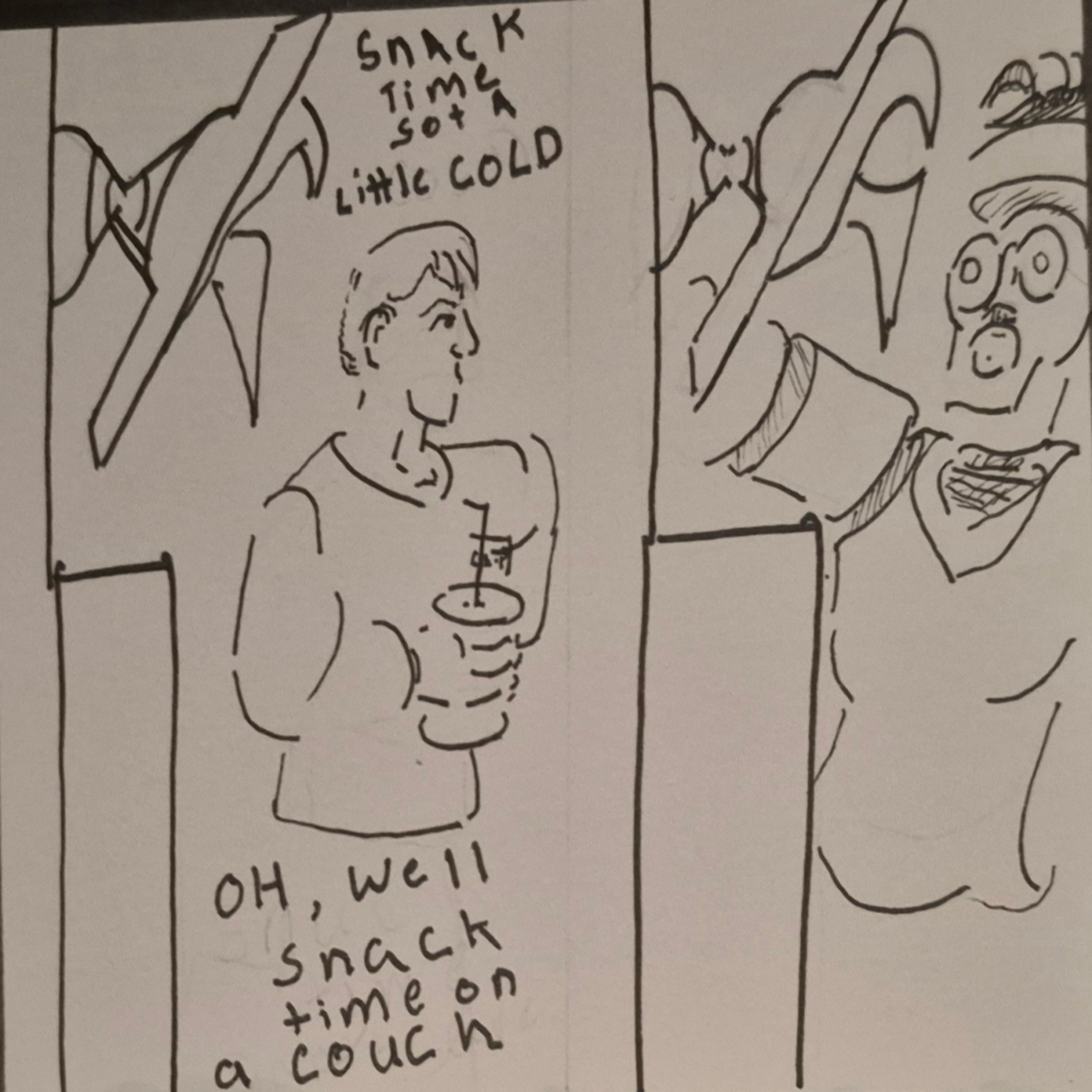 Inked Path:One curtain call, to see the changing., how to clear, comic art, comic strips, inkedpath, Quibbles of the scribbles, the clone did it, webcomic, Away-ink, Late to the party, puzzlement, used or not