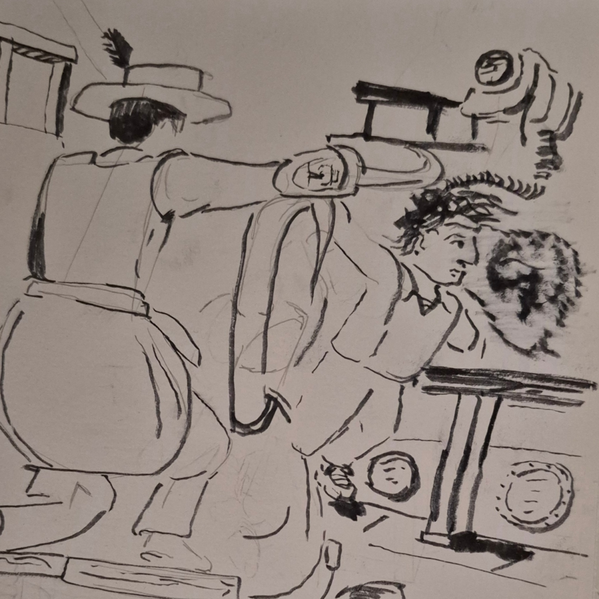 Inked Path: A murky depth and foggy view brings to mind, right?, comic art, comic strips, inkedpath, late to the party, puzzlement, Quibbles of the scribbles, the clone did it, used or not, webcomic.