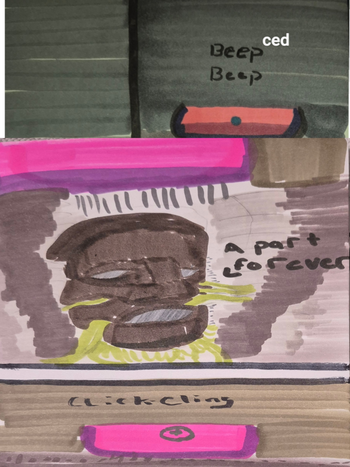 Inked Path: Robot chips Need for Robot, how to clear, comic art, comic strips, inkedpath, Quibbles of the scribbles, the clone did it, webcomic, Away-ink, Late to the party, puzzlement, used or not