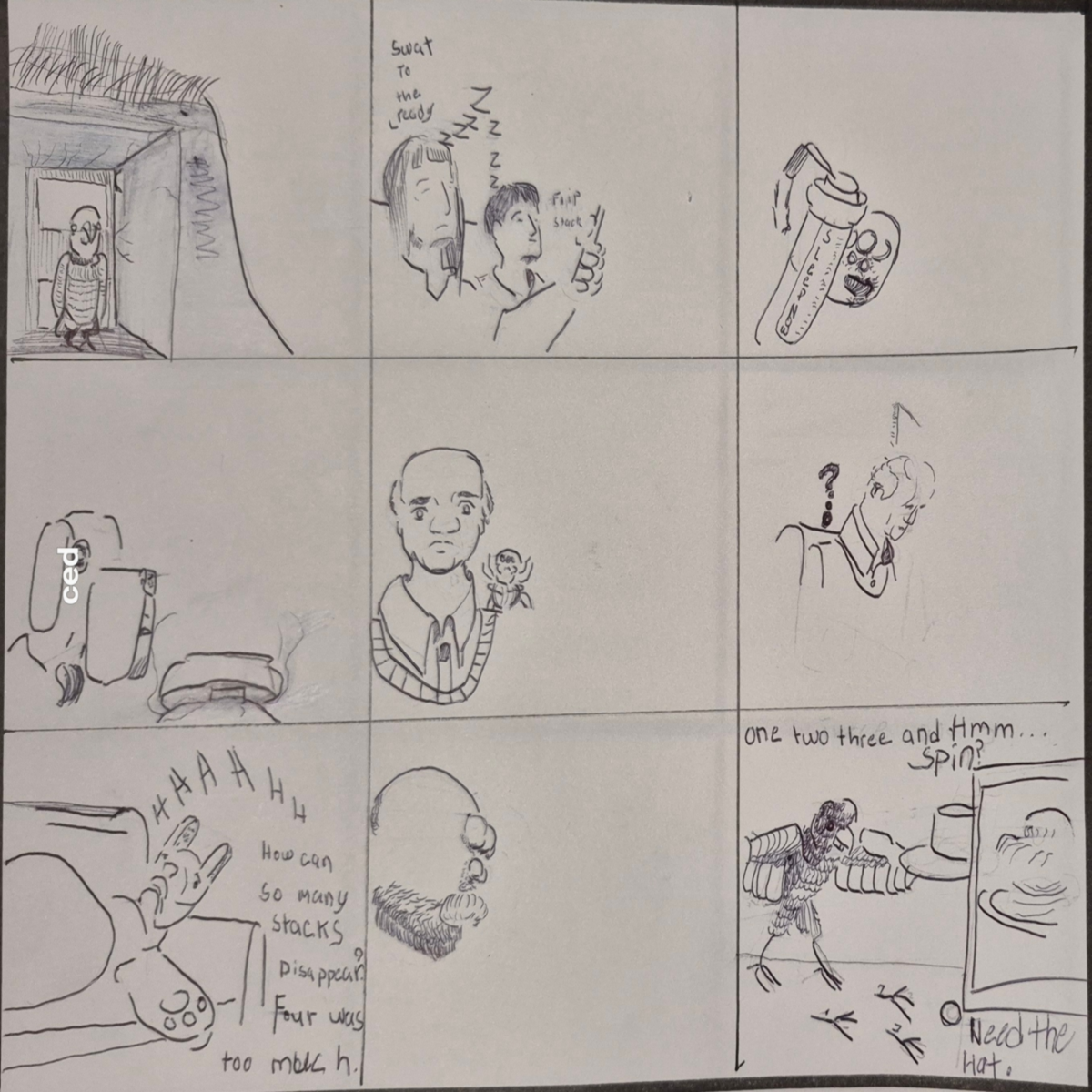 A comic page that is blank of words, leaving the viewer to say 