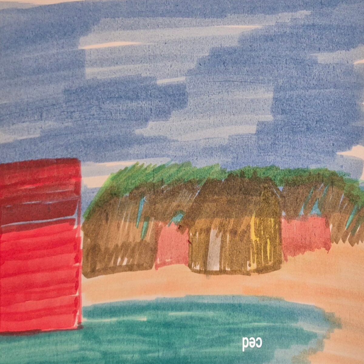 Inked Path: The beach and calm waves, how to clear, comic art, comic strips, inkedpath, Quibbles of the scribbles, the clone did it, webcomic, Away-ink, Late to the party, puzzlement, used or not
