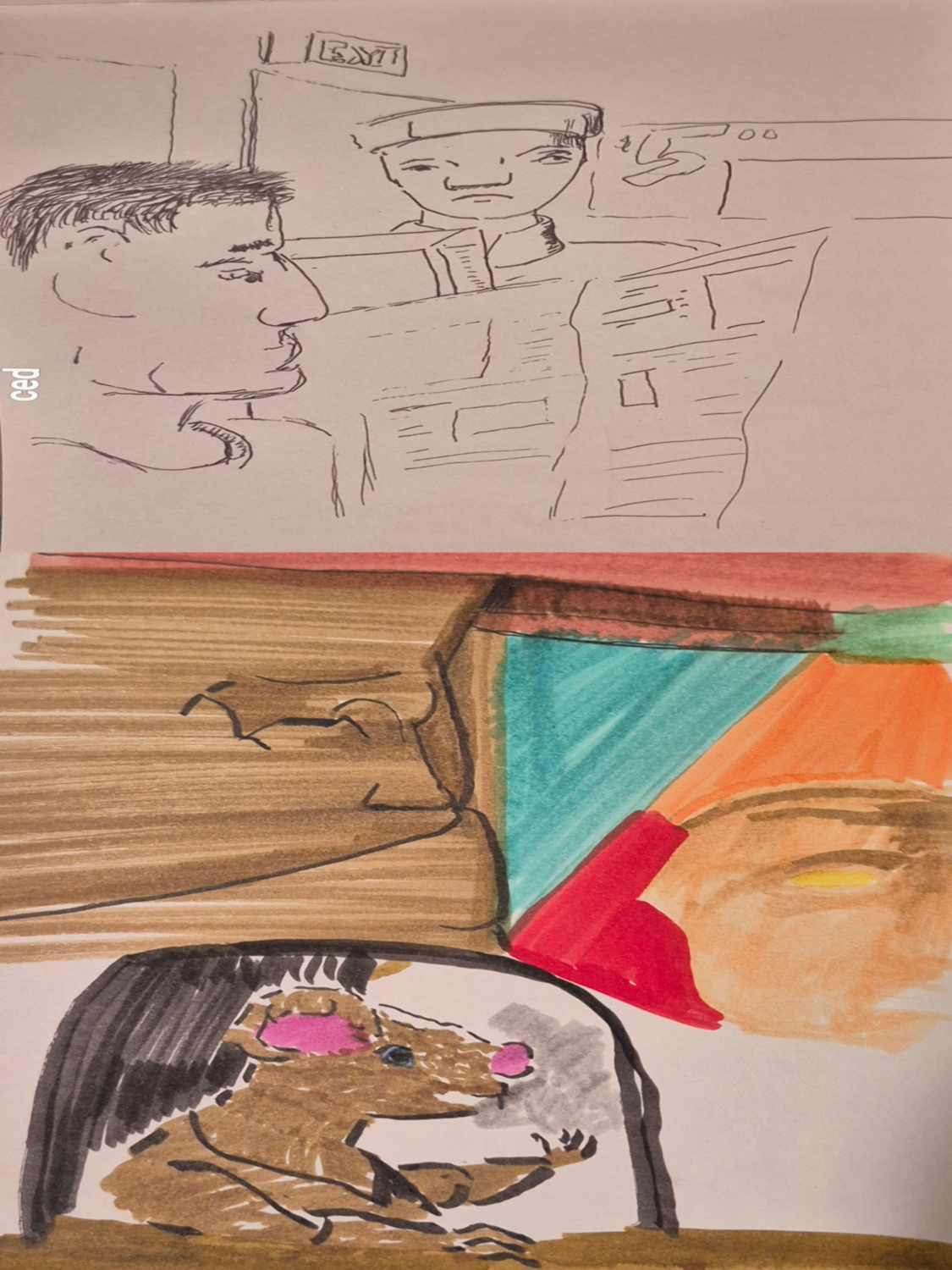 Inked Path:One Gifted rat makes a memory, how to clear, comic art, comic strips, inkedpath, Quibbles of the scribbles, the clone did it, webcomic, Away-ink, Late to the party, puzzlement, used or not