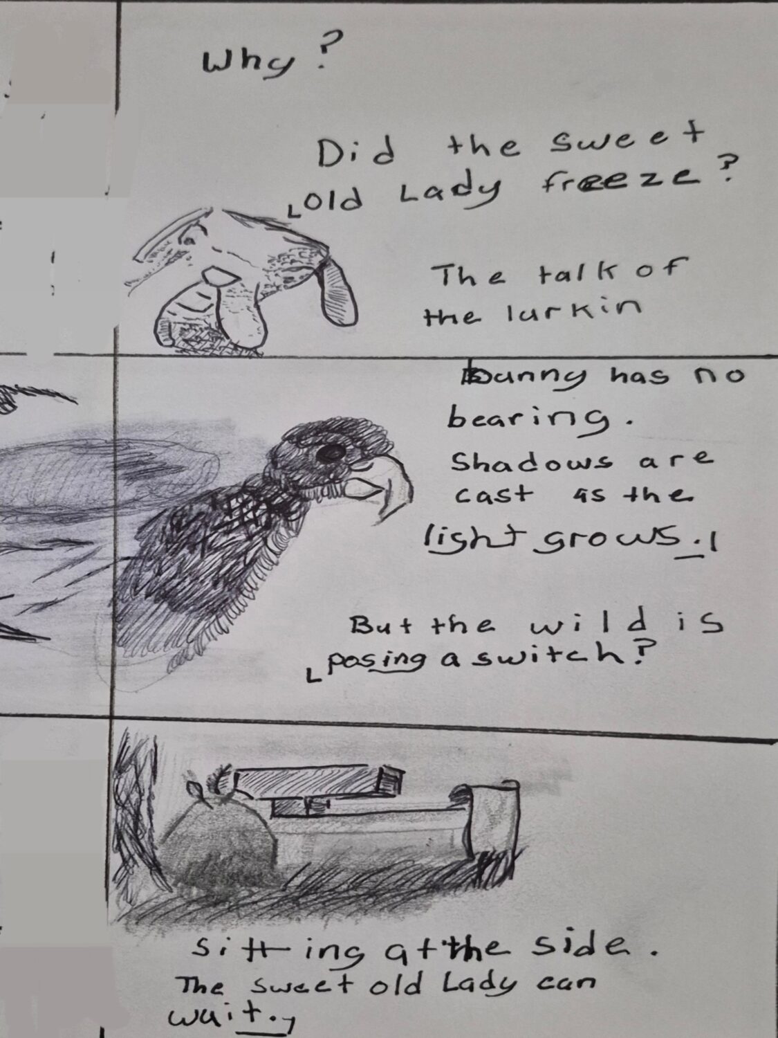 Inked Path: The beach and calm waves, how to clear, comic art, comic strips, inkedpath, Quibbles of the scribbles, the clone did it, webcomic, Away-ink, Late to the party, puzzlement, used or not