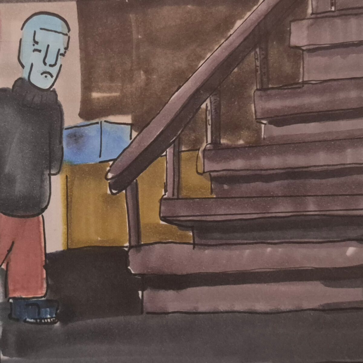 Inked Path: The beach and calm waves, how to clear, comic art, comic strips, inkedpath, Quibbles of the scribbles, the clone did it, webcomic, Away-ink, Late to the party, puzzlement, used or not
