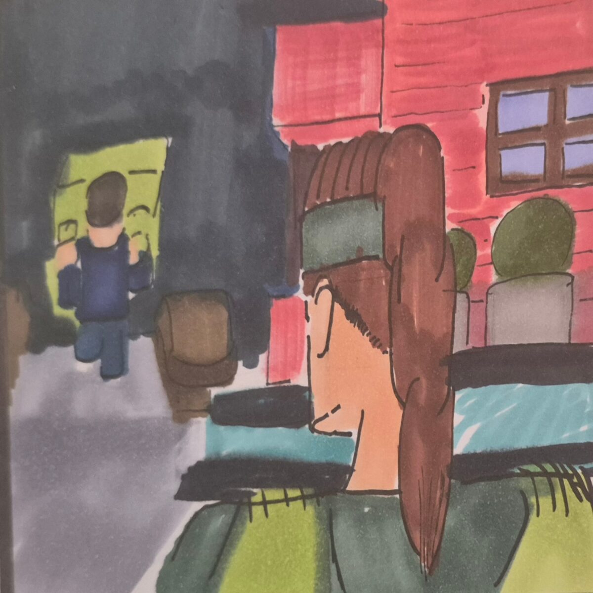 Inked Path: The beach and calm waves, how to clear, comic art, comic strips, inkedpath, Quibbles of the scribbles, the clone did it, webcomic, Away-ink, Late to the party, puzzlement, used or not
