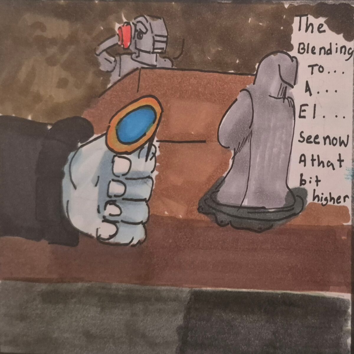 Inked Path: The beach and calm waves, how to clear, comic art, comic strips, inkedpath, Quibbles of the scribbles, the clone did it, webcomic, Away-ink, Late to the party, puzzlement, used or not
