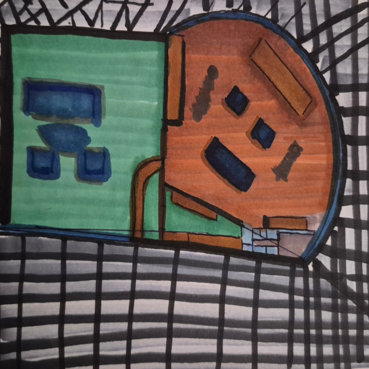 Inked Path: Robot chips Need for Robot, how to clear, comic art, comic strips, inkedpath, Quibbles of the scribbles, the clone did it, webcomic, Away-ink, Late to the party, puzzlement, used or not