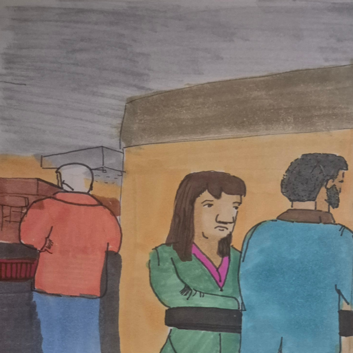 Inked Path:One curtain call, to see the changing., how to clear, comic art, comic strips, inkedpath, Quibbles of the scribbles, the clone did it, webcomic, Away-ink, Late to the party, puzzlement, used or not