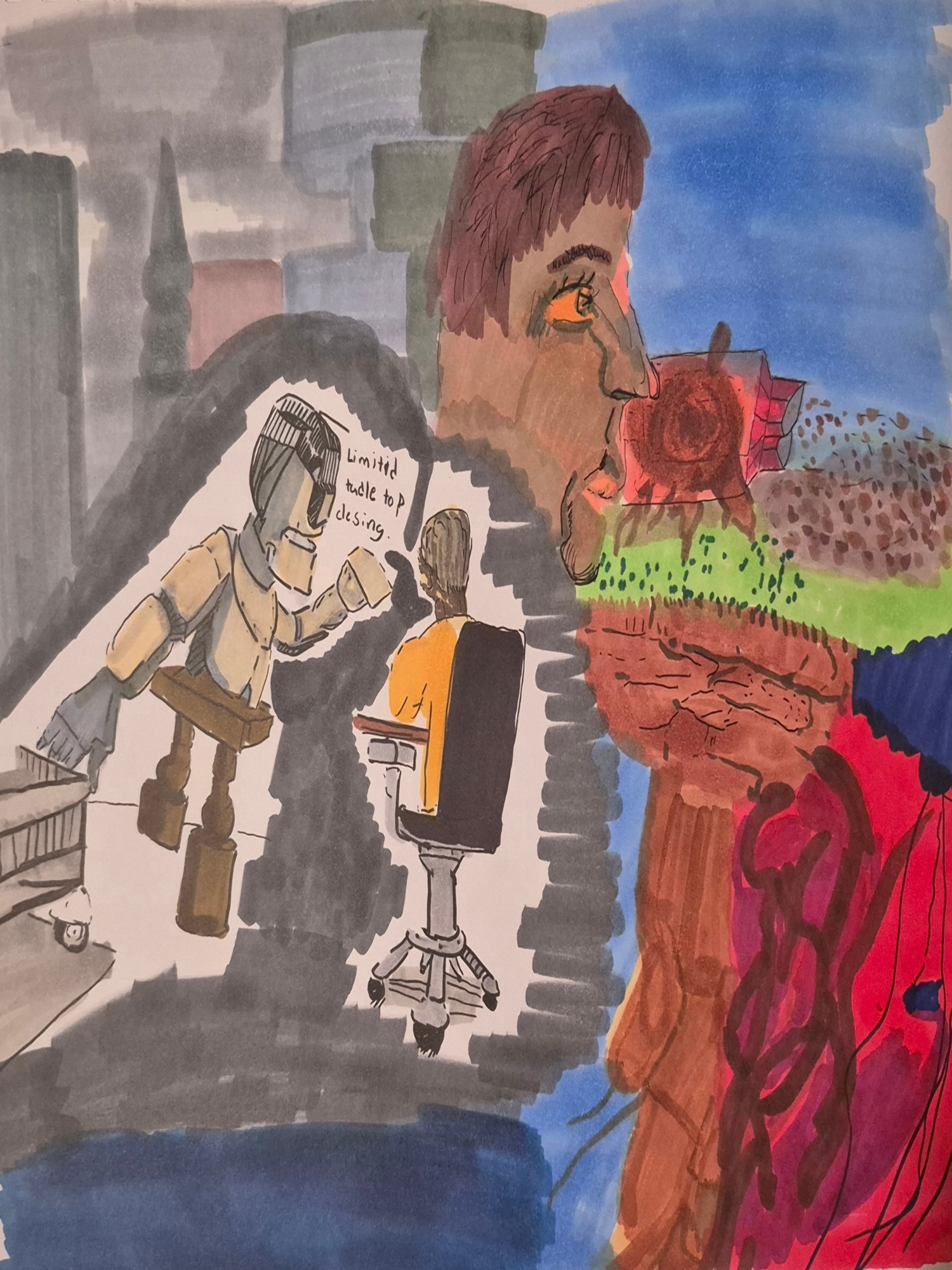 Inked Path: Robot chips Need for Robot