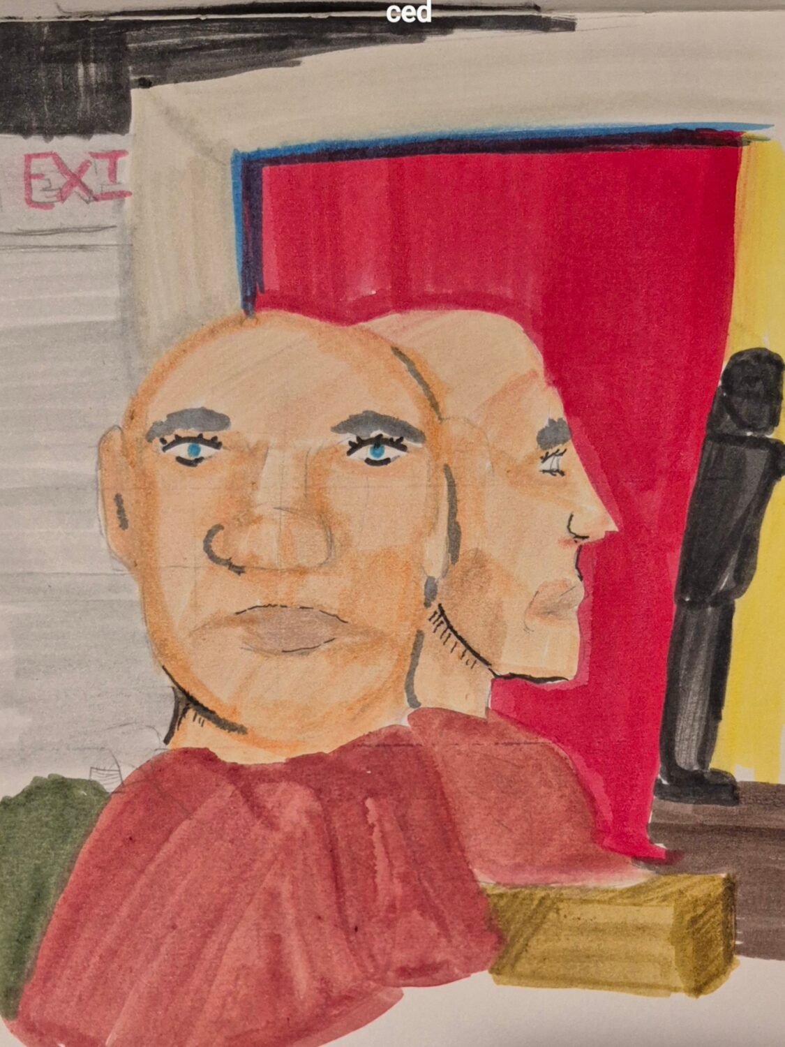 Inked path: Head bust busted by a mallard., how to clear, comic art, comic strips, inkedpath, Quibbles of the scribbles, the clone did it, webcomic, Away-ink, Late to the party, puzzlement, used or not,