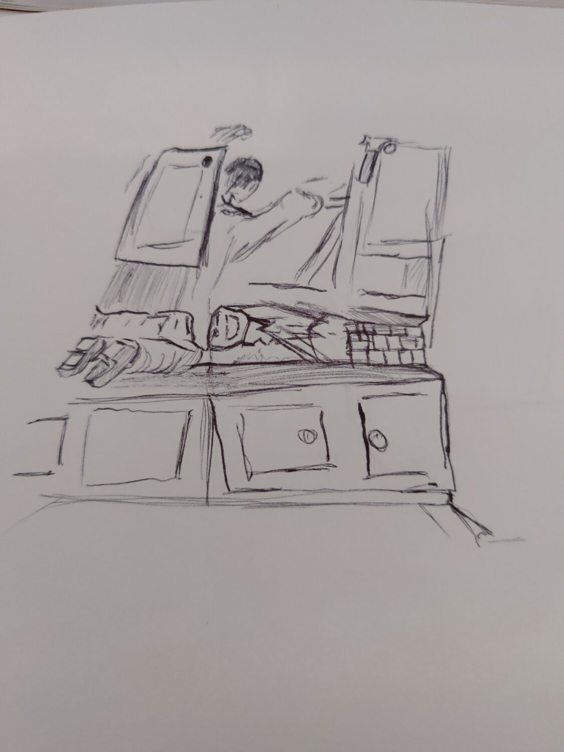 Inked path: Head bust busted by a mallard., how to clear, comic art, comic strips, inkedpath, Quibbles of the scribbles, the clone did it, webcomic, Away-ink, Late to the party, puzzlement, used or not,