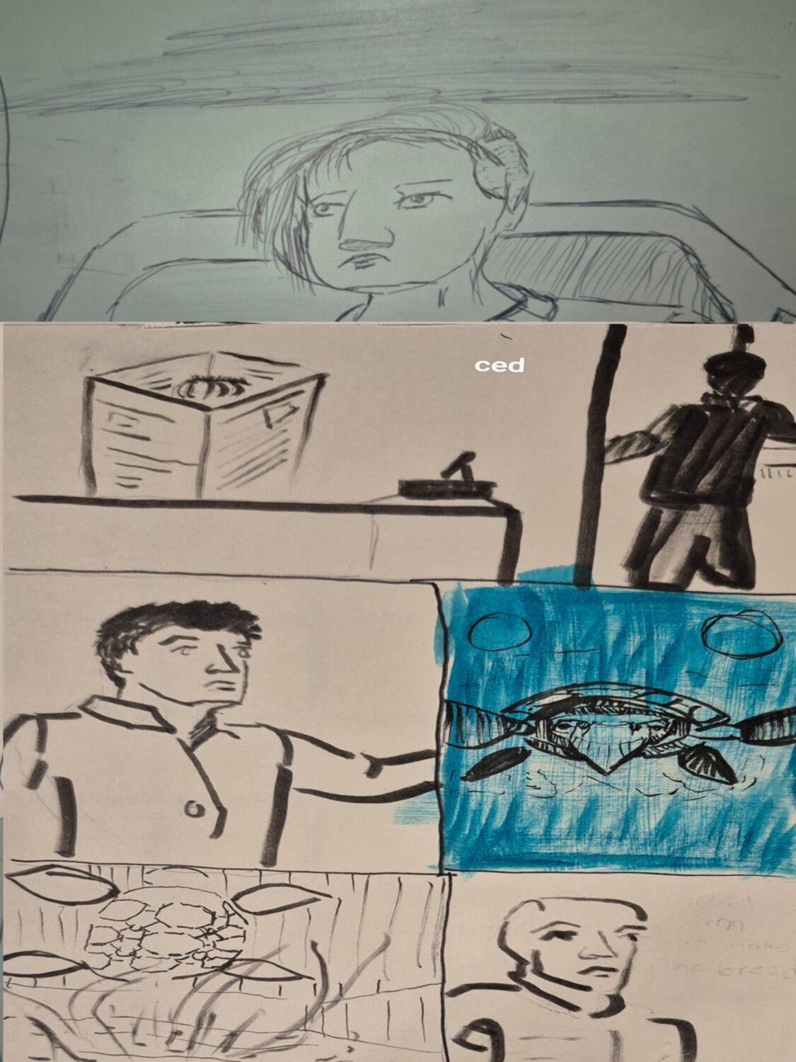 Inked path: Sea Turtles don’t play card games., how to clear, comic art, comic strips, inkedpath, Quibbles of the scribbles, the clone did it, webcomic, Away-ink, Late to the party, puzzlement, used or not.