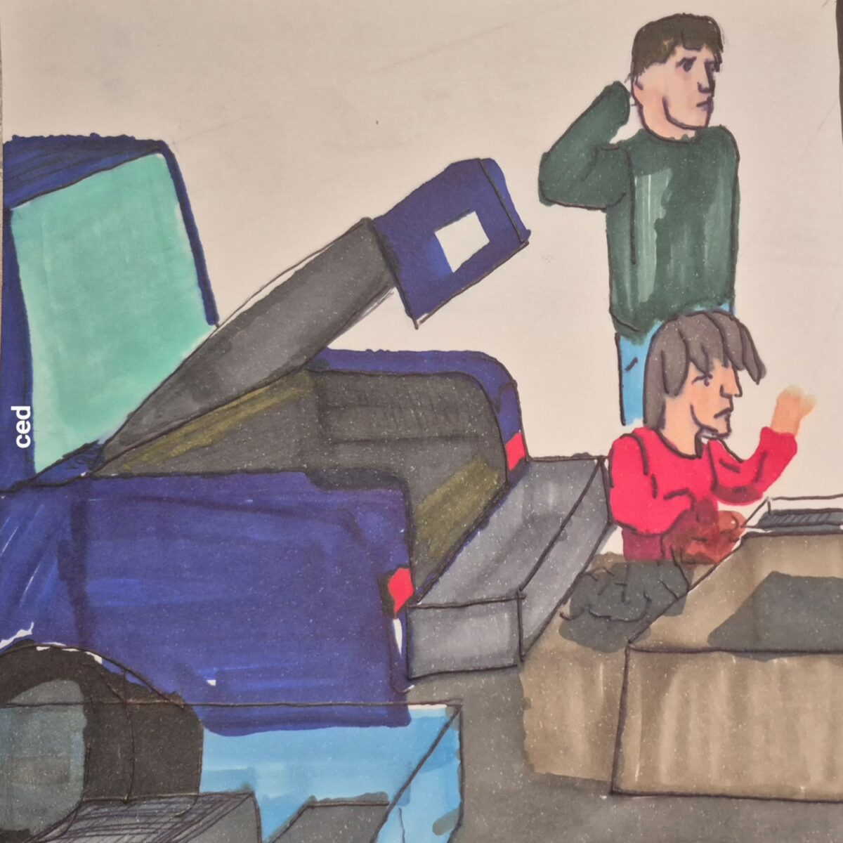 -Inked Path: Bread is made in ink, how to clear, comic art, comic strips, inkedpath, Quibbles of the scribbles, the clone did it, webcomic, Away-ink, Late to the party, puzzlement, used or not,