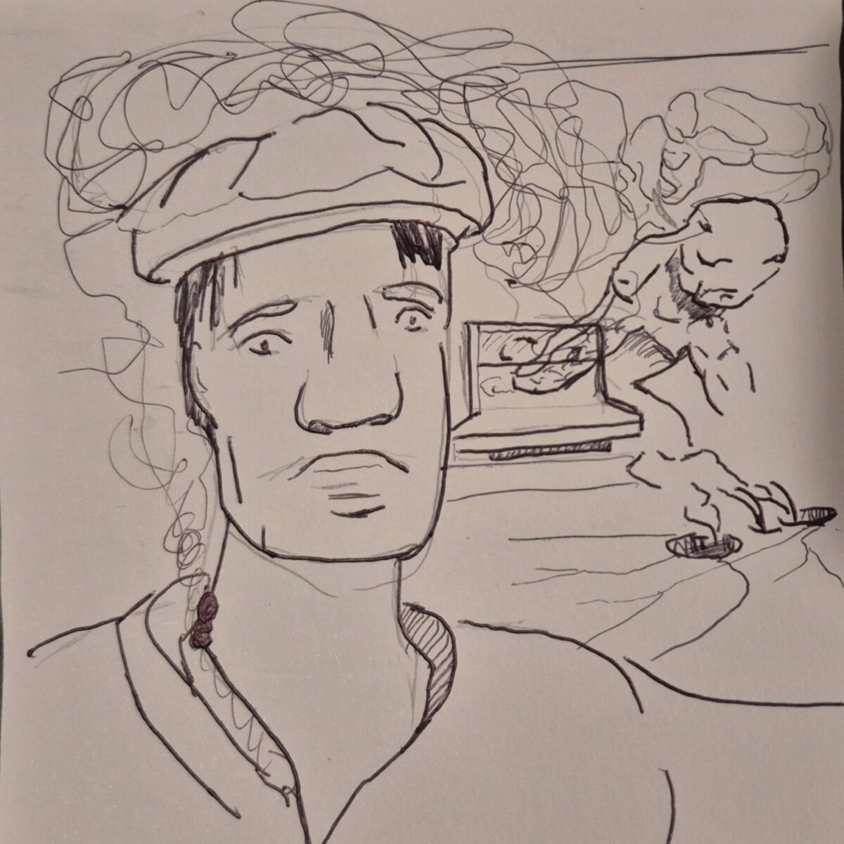 -Inked Path: Bread is made in ink, how to clear, comic art, comic strips, inkedpath, Quibbles of the scribbles, the clone did it, webcomic, Away-ink, Late to the party, puzzlement, used or not,