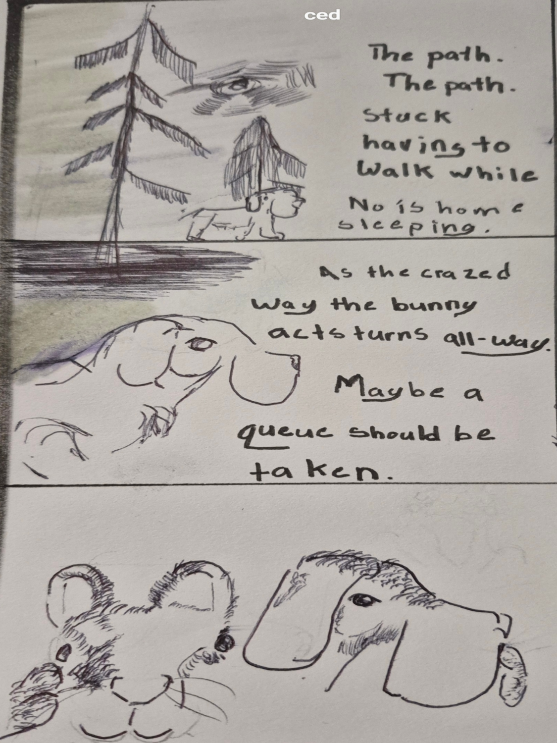 Inked path: Face covers the screens calm pictures, how to clear, comic art, comic strips, inkedpath, Quibbles of the scribbles, the clone did it, webcomic, Away-ink, Late to the party, puzzlement, used or not,
