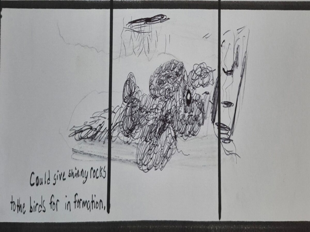 Inked path: Head bust busted by a mallard., how to clear, comic art, comic strips, inkedpath, Quibbles of the scribbles, the clone did it, webcomic, Away-ink, Late to the party, puzzlement, used or not,
