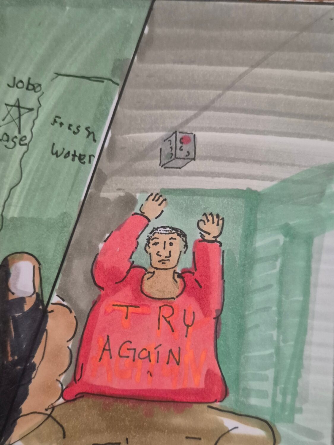 Inked path: Face covers the screens calm pictures, how to clear, comic art, comic strips, inkedpath, Quibbles of the scribbles, the clone did it, webcomic, Away-ink, Late to the party, puzzlement, used or not,