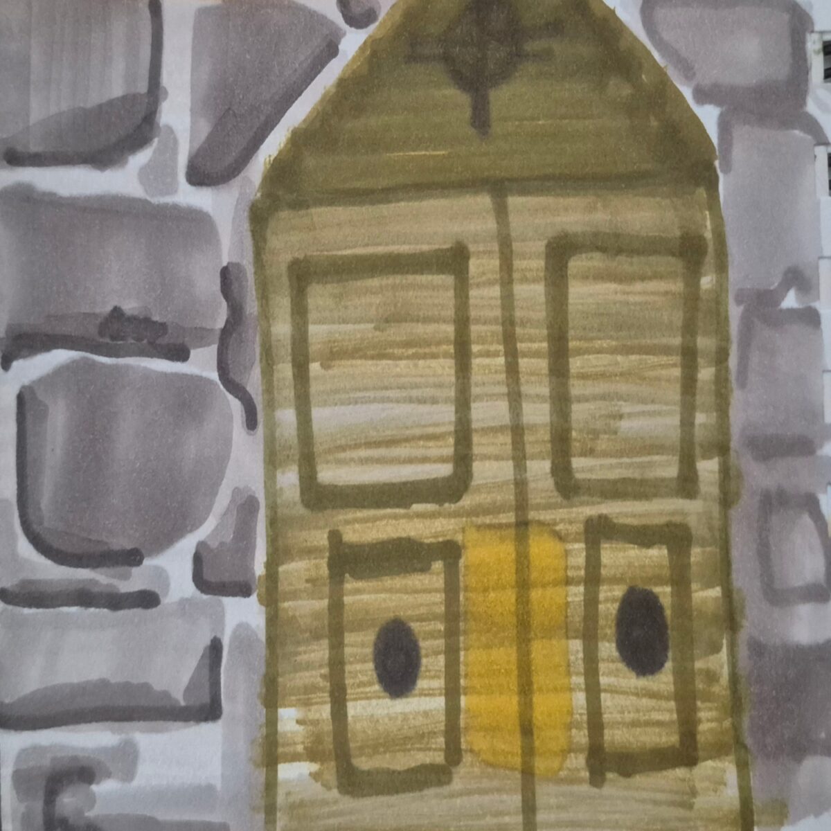 The front door of the estate of the Family Lump