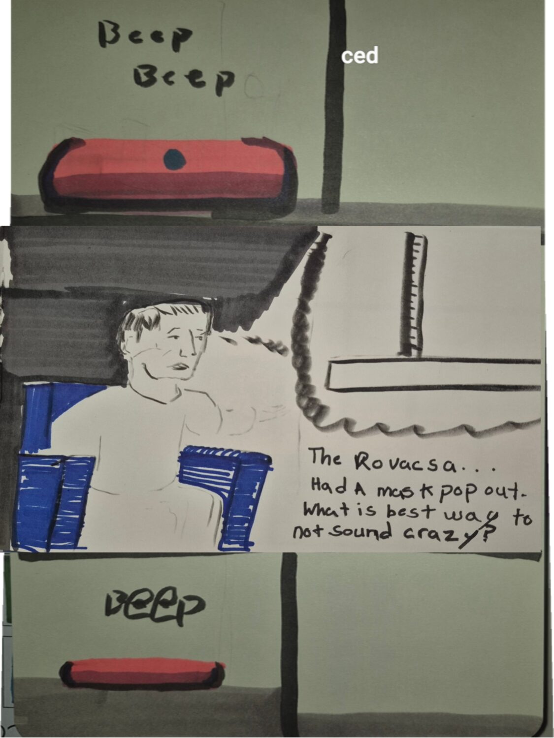  Inked path: Eyes are watching from the wall. webcomic, comic, art, humor, dreaming meaning