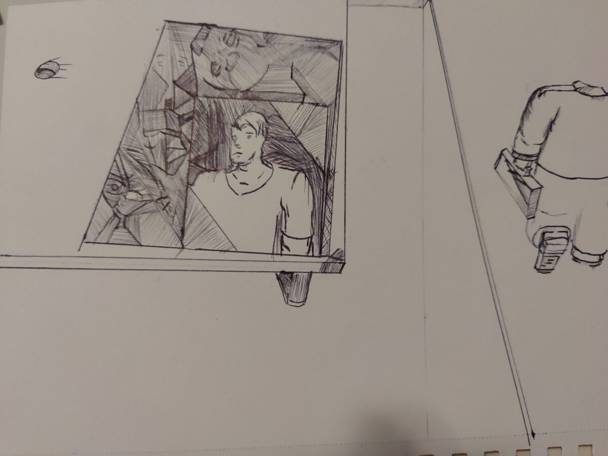  Inked path: Eyes are watching from the wall. webcomic, comic, art, humor, dreaming meaning