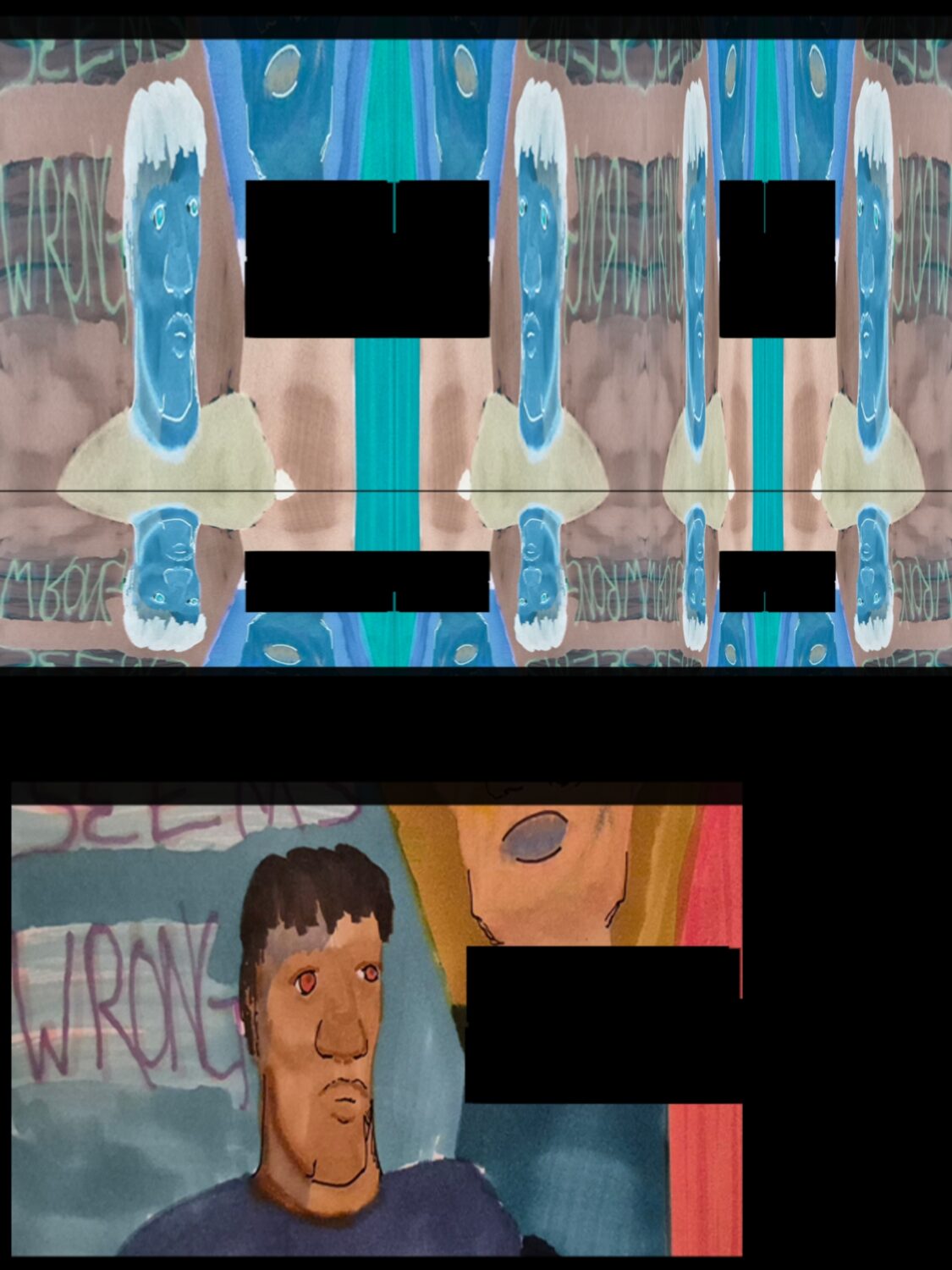  Inked path: Eyes are watching from the wall. webcomic, comic, art, humor, dreaming meaning