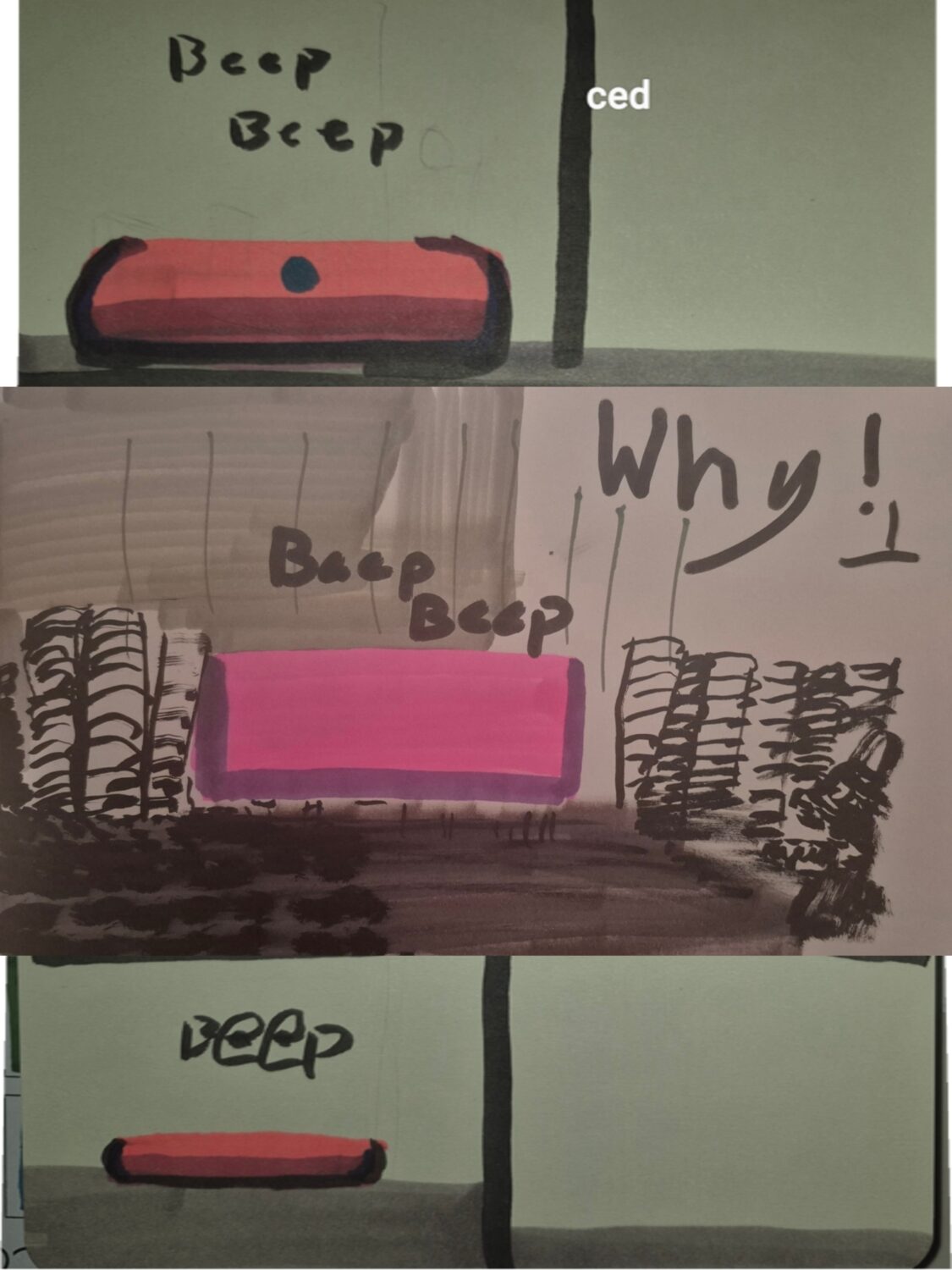 comic art, comic strips, inkedpath, Quibbles of the scribbles, webcomic,  Late to the party, puzzlement, used or not, Inked path: The reptiles give disturbing dreams. A robo vacs fiefdom is plagued by dost bunnies questioning the programming of the vac