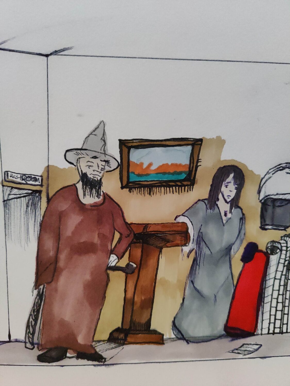 comic art, comic strips, inkedpath, Quibbles of the scribbles, webcomic,  Late to the party, puzzlement, used or not, Inked path: The reptiles give disturbing dreams. one of three game pieces of spot the difference