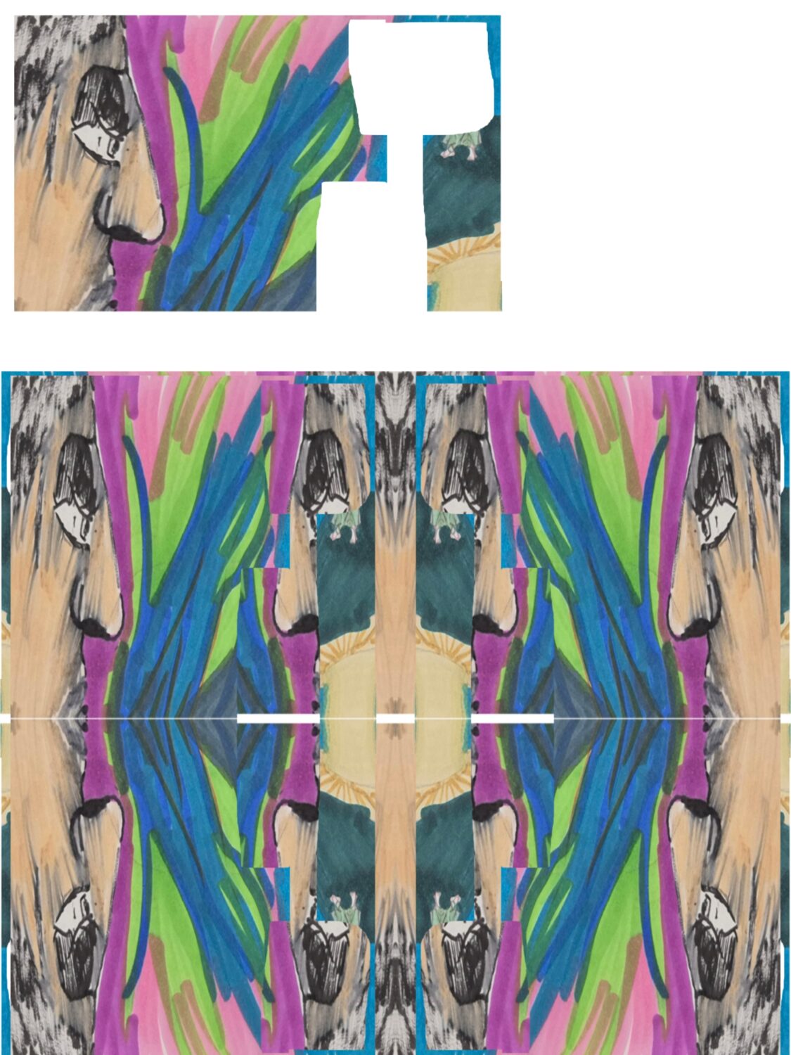 comic art, comic strips, inkedpath, Quibbles of the scribbles, webcomic,  Late to the party, puzzlement, used or not, Inked path: The reptiles give disturbing dreams. the second piece of a cut puzzle of the featured image.