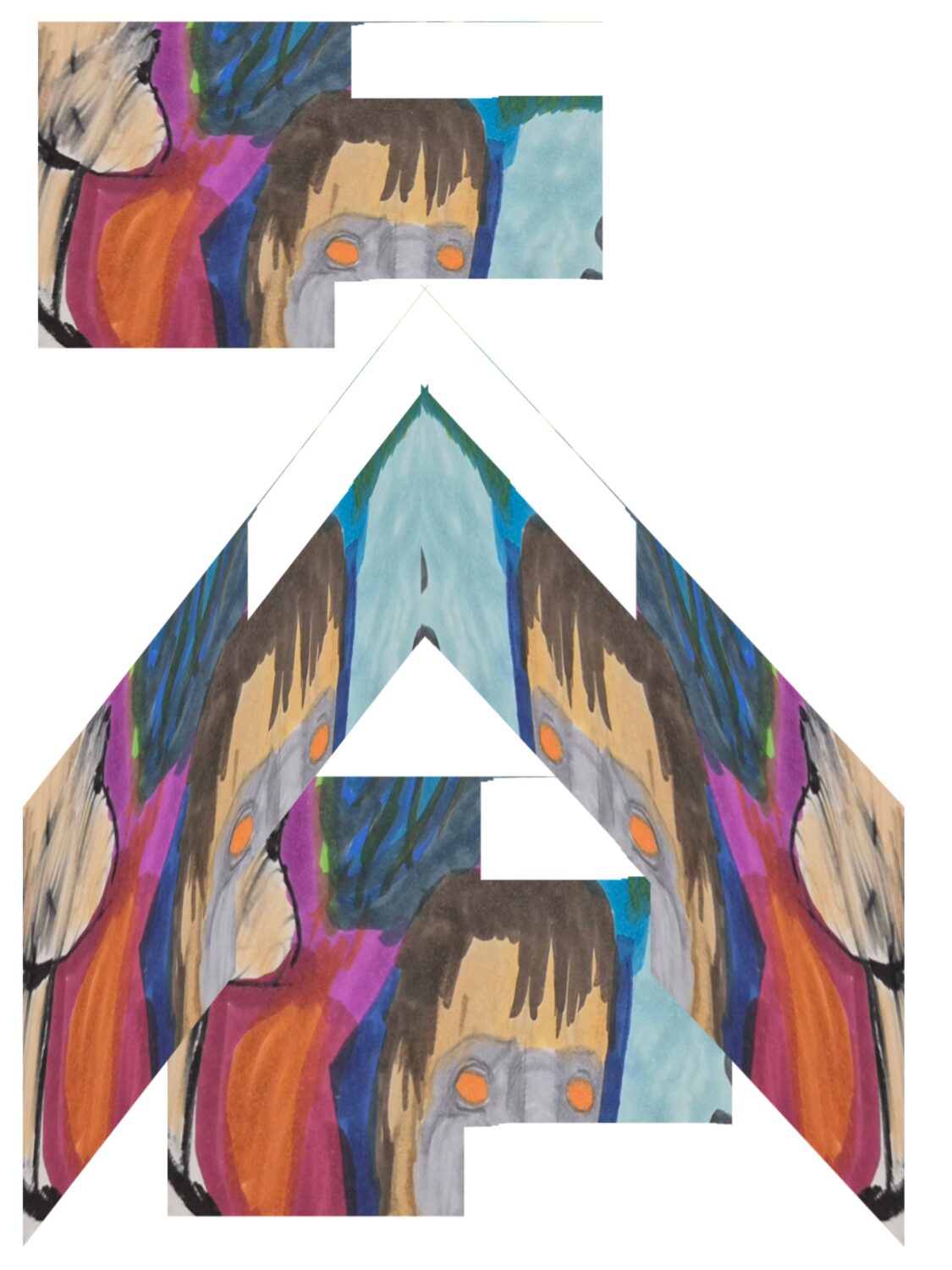 comic art, comic strips, inkedpath, Quibbles of the scribbles, webcomic,  Late to the party, puzzlement, used or not, Inked path: The reptiles give disturbing dreams. The fourth piece of a cut puzzle of the featured image.