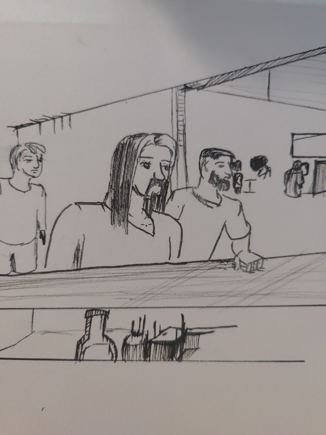Inked path: Vision tells blank seeing the conversation?, comic art, comic strips, inkedpath, Quibbles of the scribbles, webcomic,  Late to the party, puzzlement, used or not,