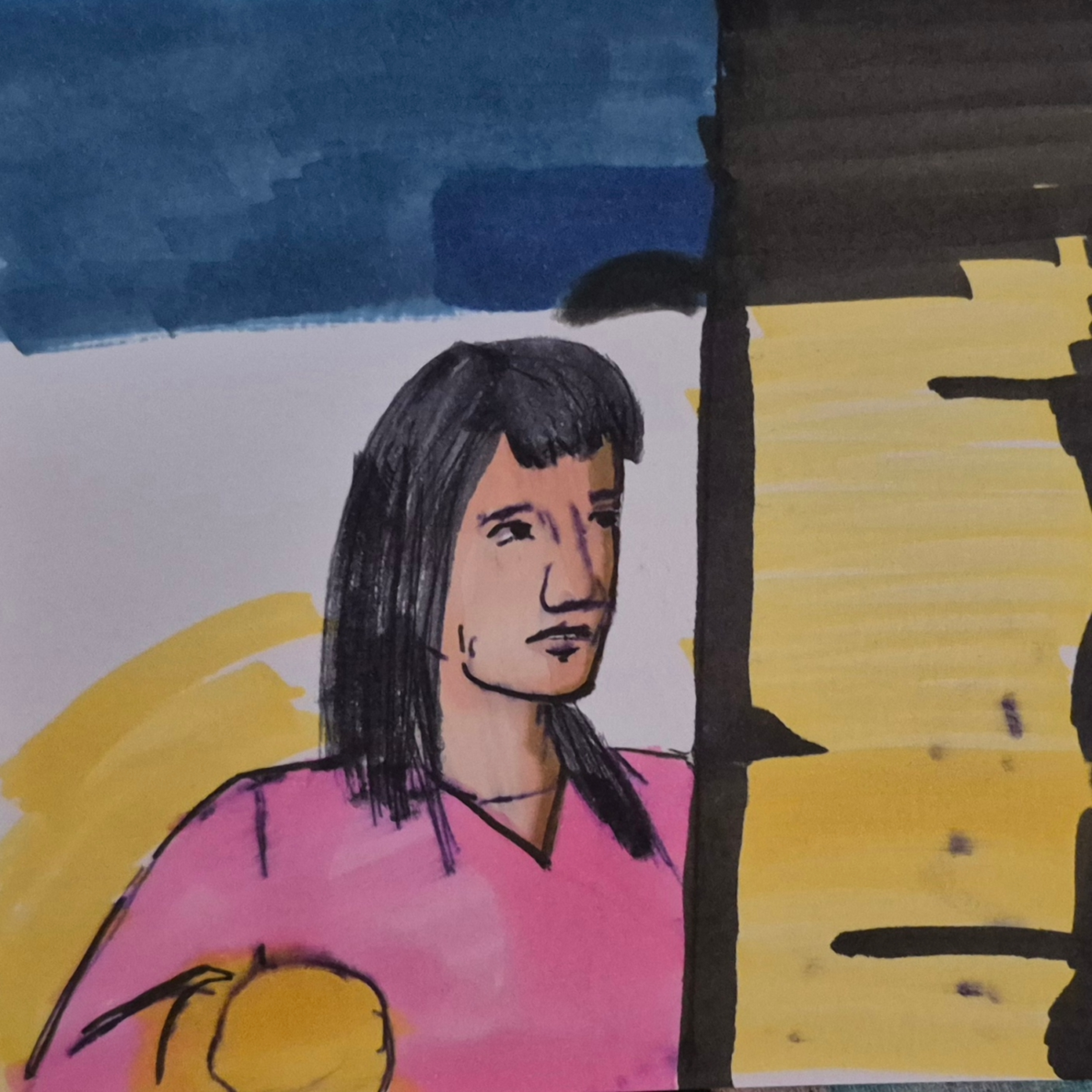 Inked path: Vision tells blank seeing the conversation?, comic art, comic strips, inkedpath, Quibbles of the scribbles, webcomic,  Late to the party, puzzlement, used or not,