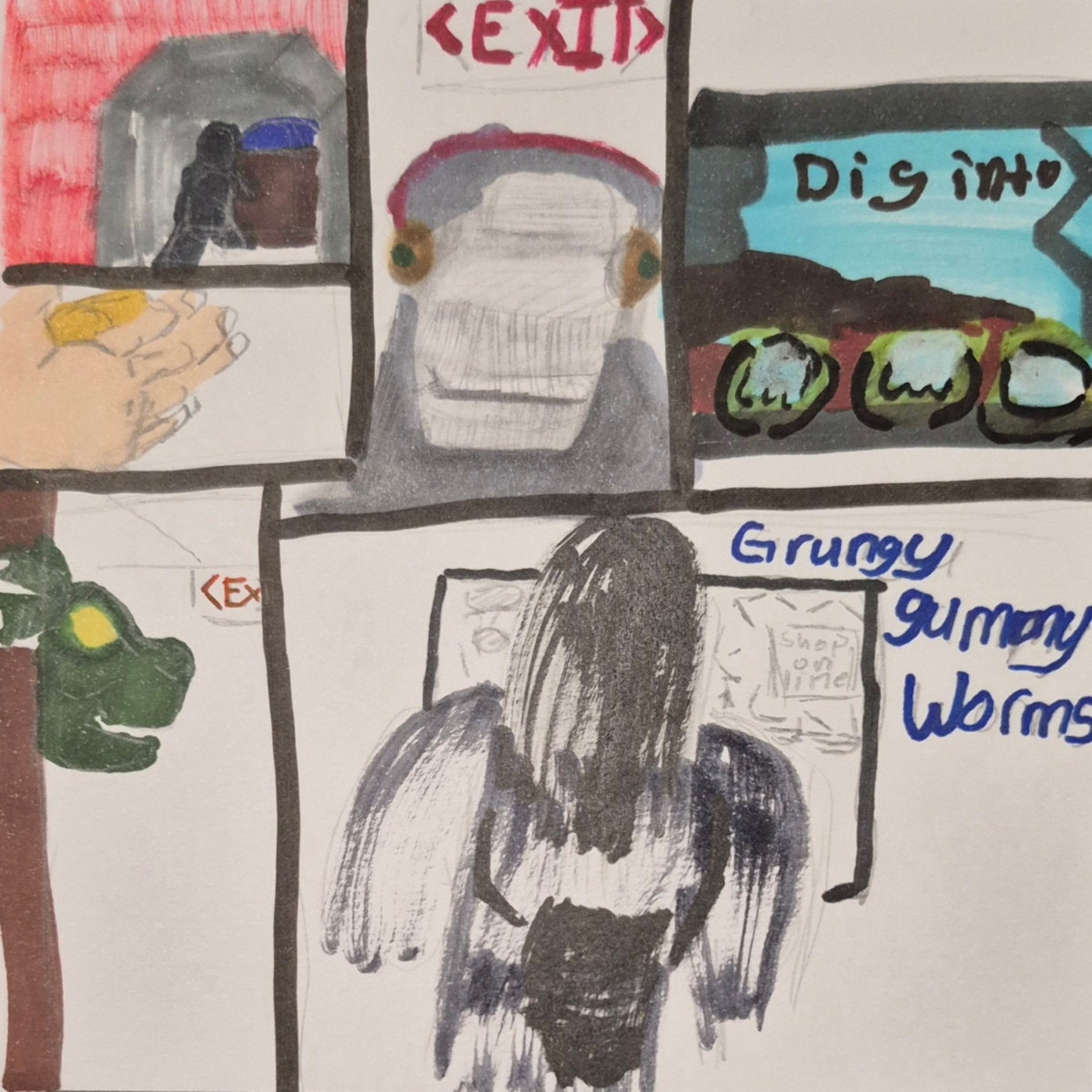 Inked path: Vision tells blank seeing the conversation?, comic art, comic strips, inkedpath, Quibbles of the scribbles, webcomic,  Late to the party, puzzlement, used or not,