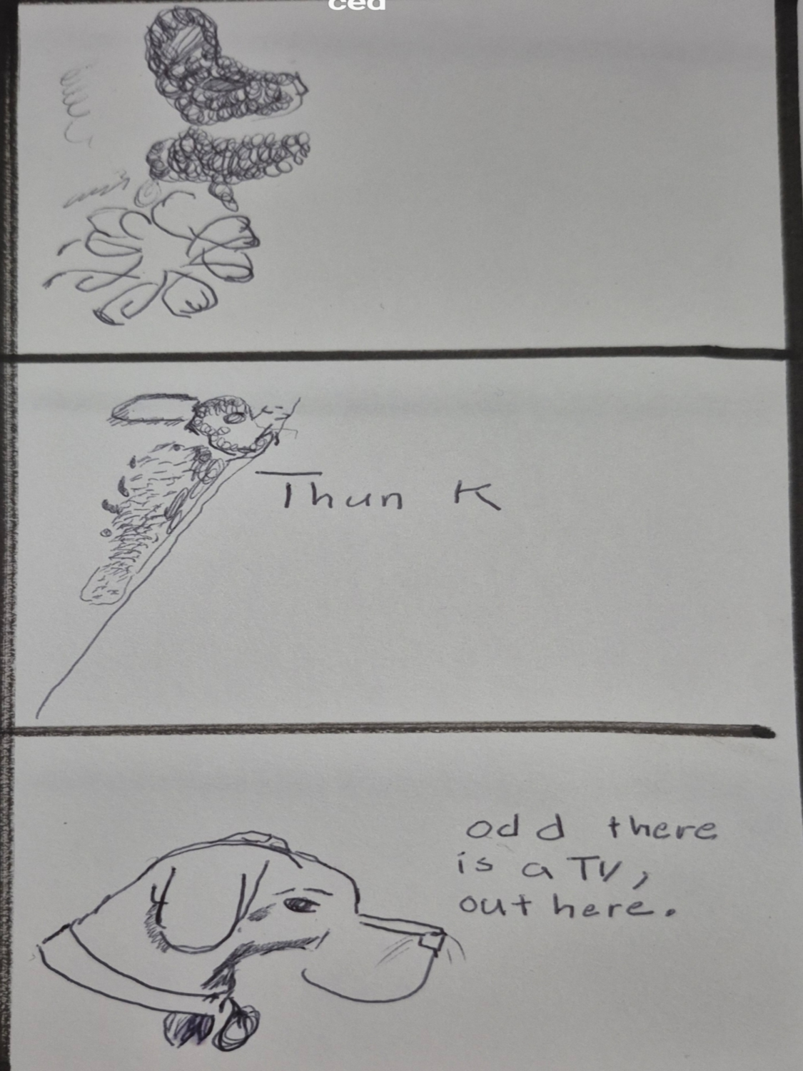 Inked path: Vision tells blank seeing the conversation?, comic art, comic strips, inkedpath, Quibbles of the scribbles, webcomic,  Late to the party, puzzlement, used or not,