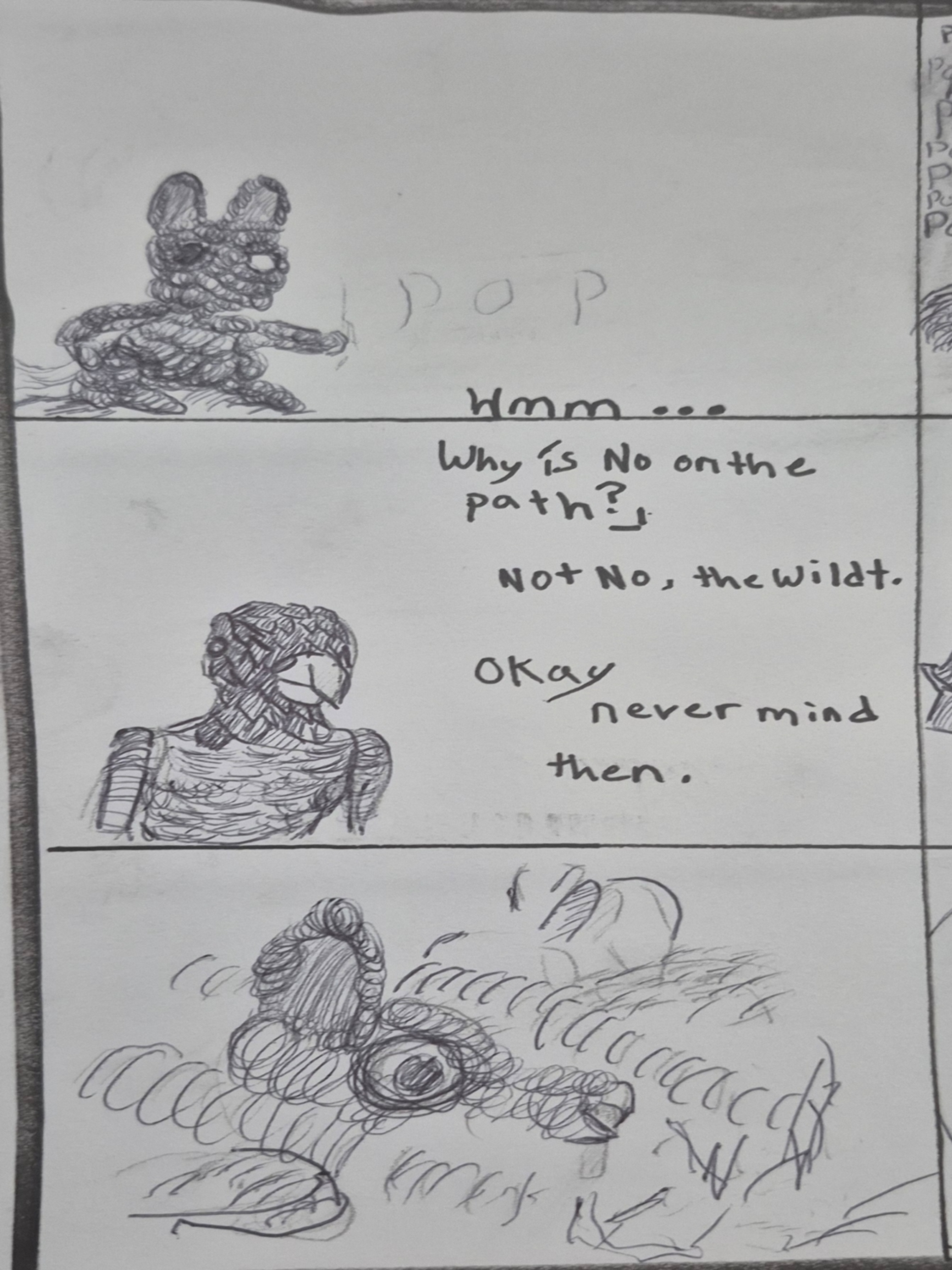comic art, comic strips, inkedpath, Quibbles of the scribbles, webcomic, Late to the party, puzzlement, used or not, Inked Path: Minor Details are in the mind.