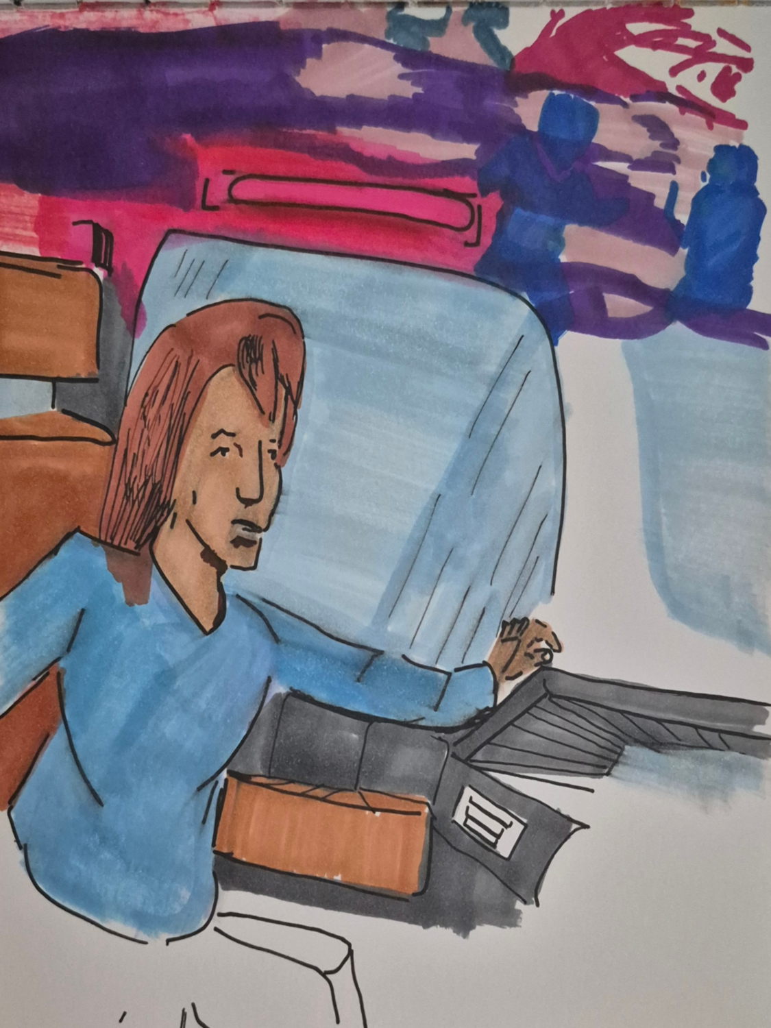 Inked path: Vision tells blank seeing the conversation?, comic art, comic strips, inkedpath, Quibbles of the scribbles, webcomic,  Late to the party, puzzlement, used or not,