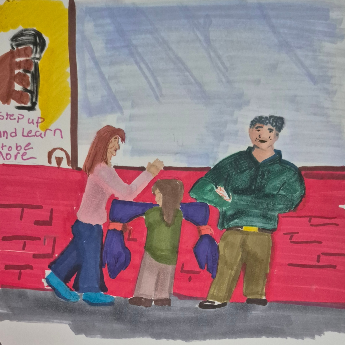 Illustration for the clone did it: the rings under the boards: Jenny Homes and Richard Avant having a conversation.
