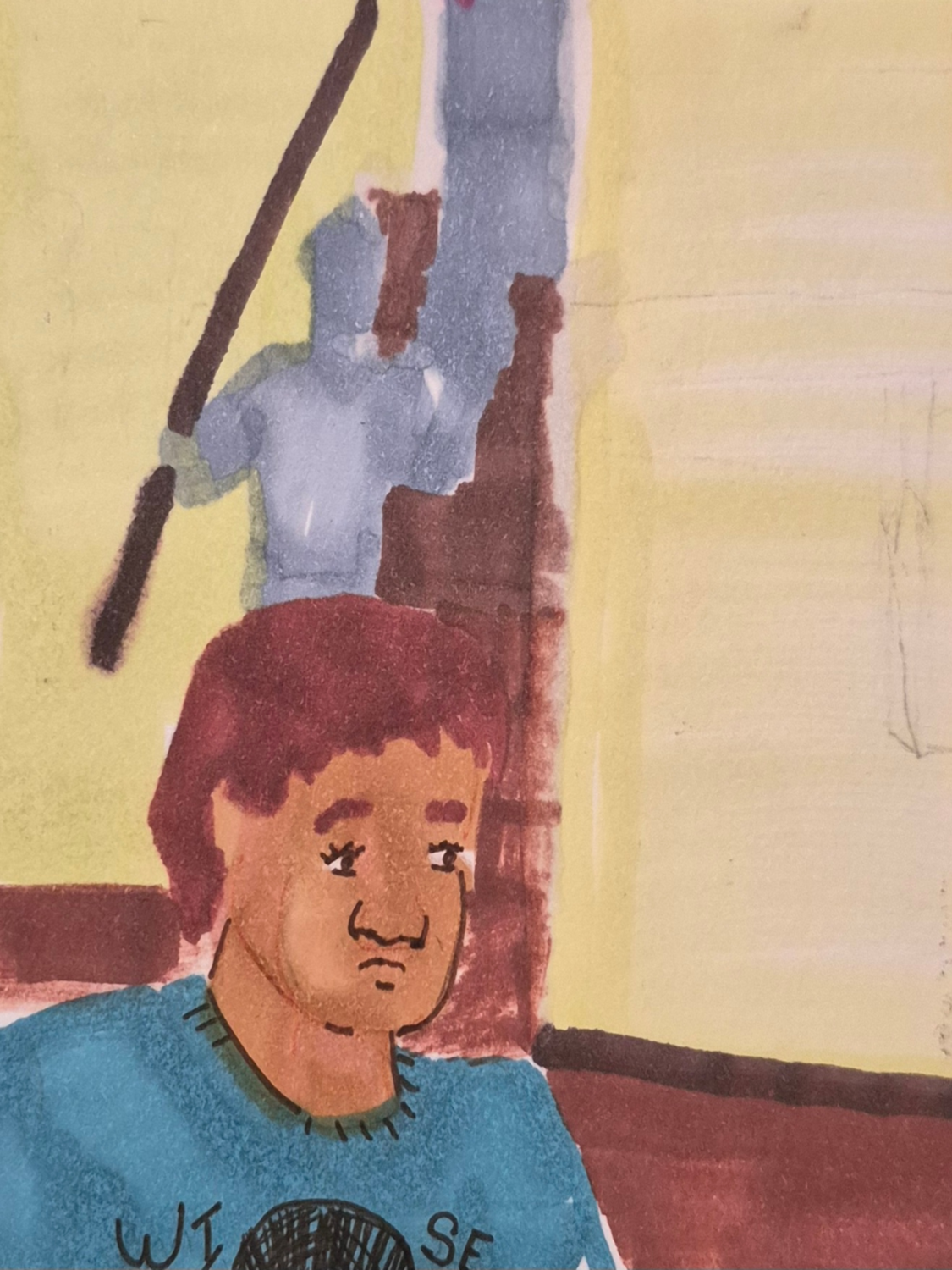 Illustration for the clone did it: the rings under the boards: Mike and Robert looking for an outside point of view.