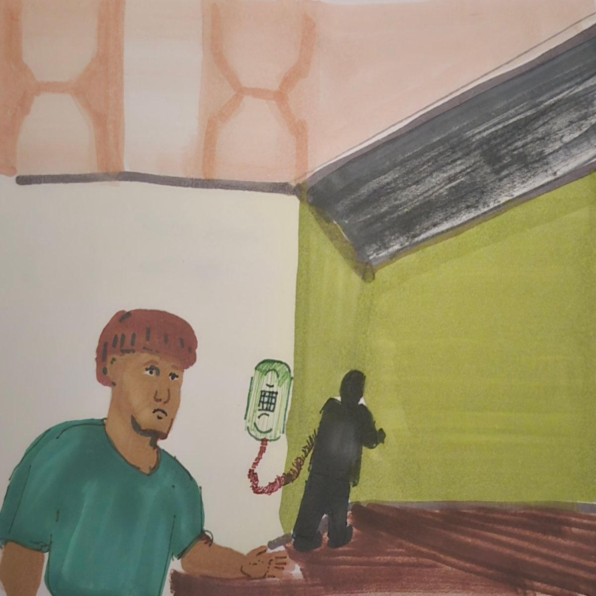 Illustration for the clone did it: the rings under the boards: three kids making a call to a radio show