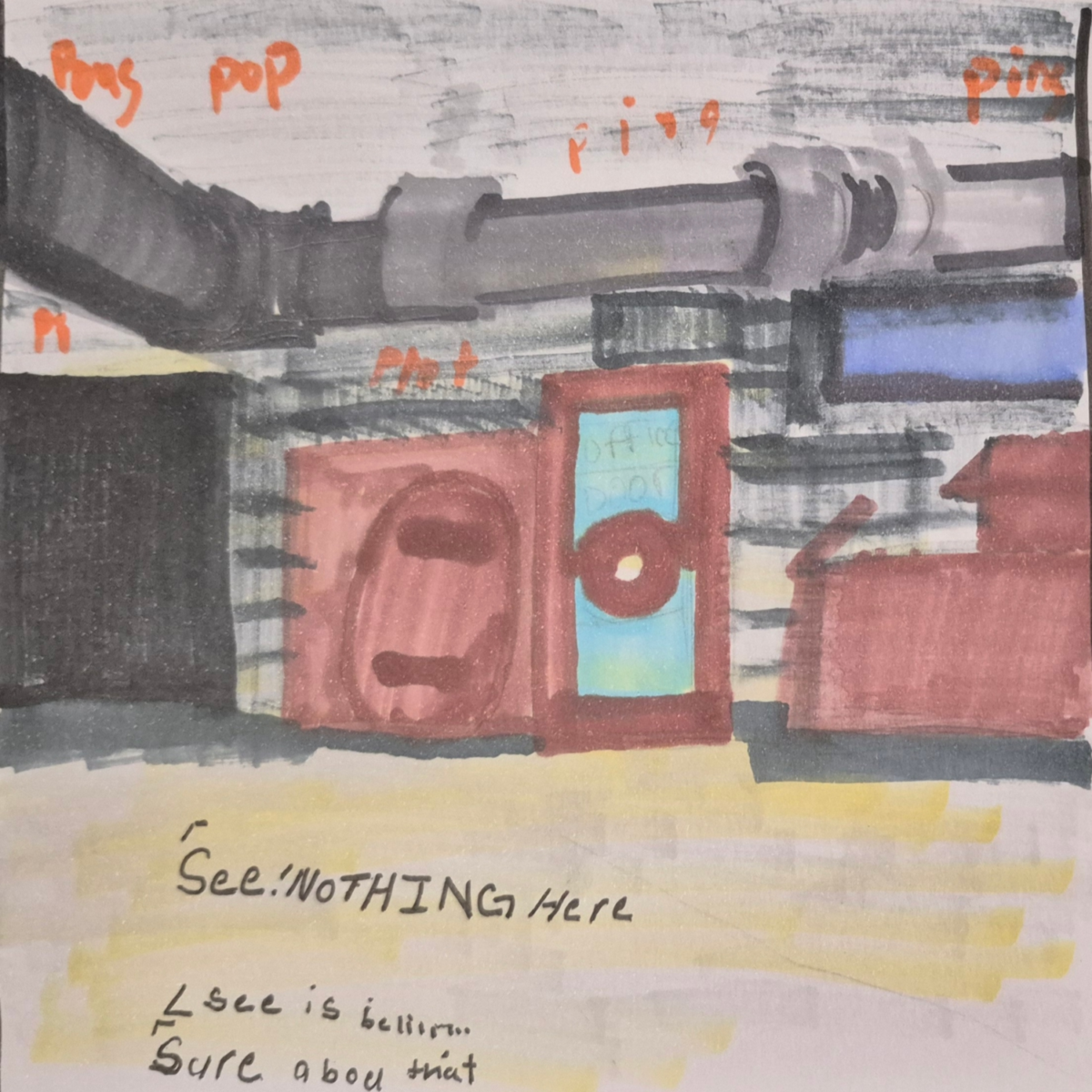 haunted mansion,
mansion mystery,
invisible footsteps,
paranormal,
legend,
noise complaint,
orphanage,
the clone did it, 
A clear light view of the basement with the pipes pinging and poping 